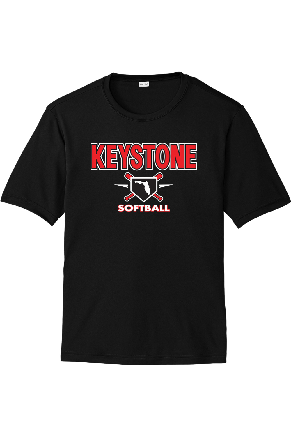 Keystone Softball Unisex Competitor Tee - Black 100% polyester