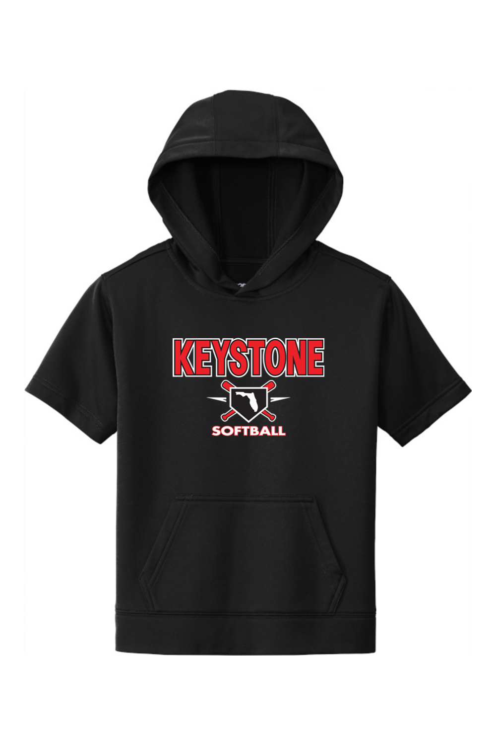 Keystone Softball Youth Sport-Wick ® Fleece Short Sleeve Hoodie