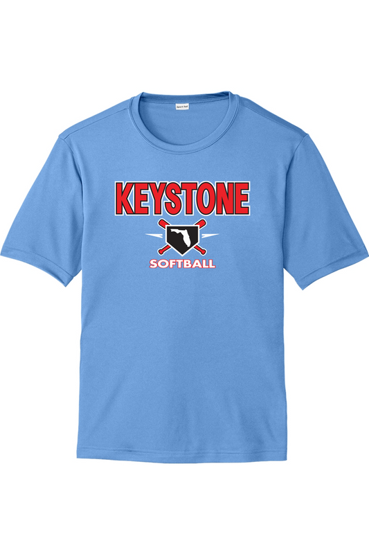 Keystone Softball Unisex Competitor Tee - Team Colors 100% polyester