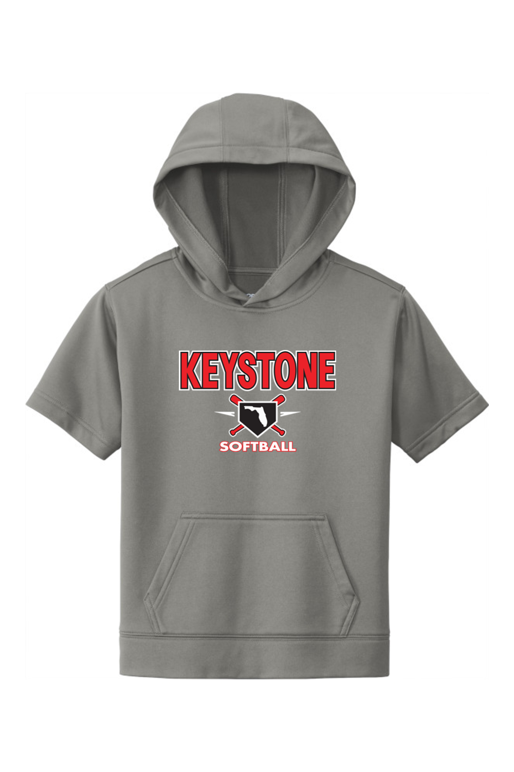 Keystone Softball Youth Sport-Wick ® Fleece Short Sleeve Hoodie