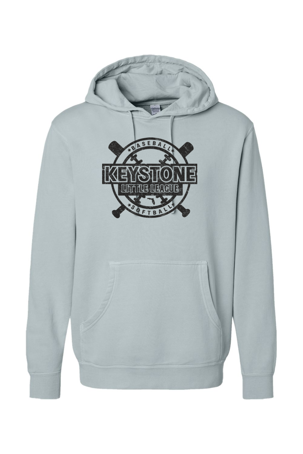 Keystone Little League Unisex Midweight Pigment-Dyed Hooded Sweatshirt