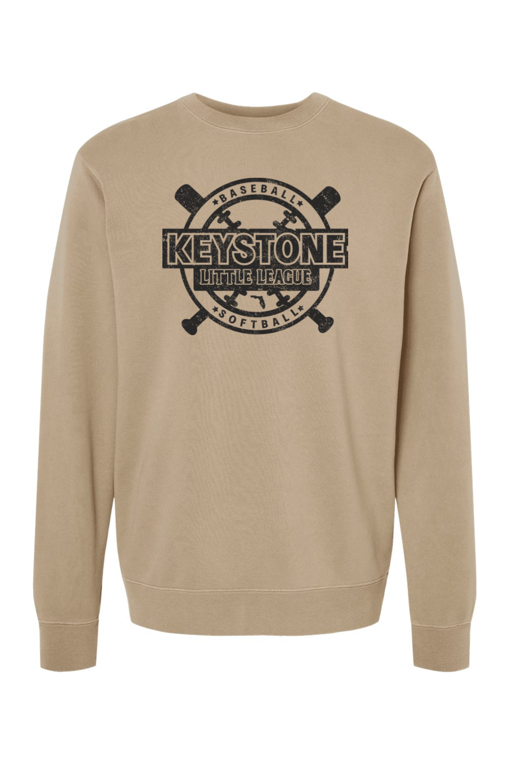 Keystone Little League Unisex Midweight Pigment-Dyed Crewneck Sweatshirt