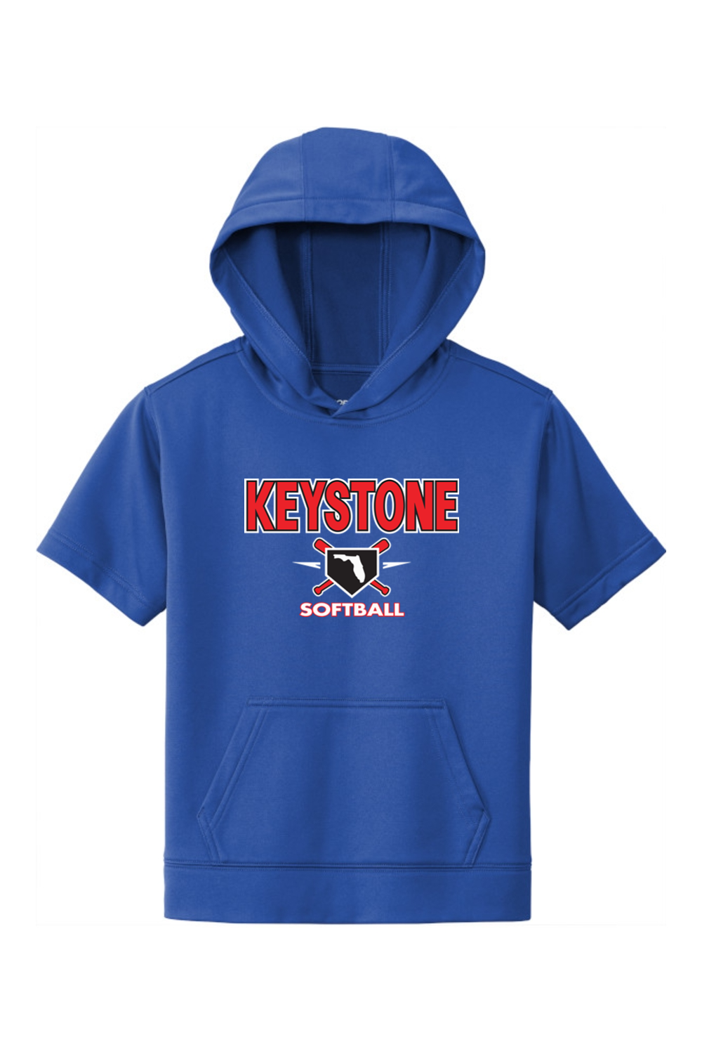 Keystone Softball Youth Sport-Wick ® Fleece Short Sleeve Hoodie